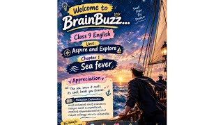 ​🌊 Class 9 English - Sea Fever Poem Appreciation | Easy Points & Exam Notes 🎯 | BRAINBUZZ ⛵