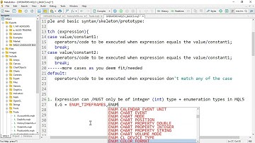 MQL5 Tutorials: SWITCH-LOOP OPERATOR - The Only Video You Will Ever NEED-PART 194 #timelapse #mql5