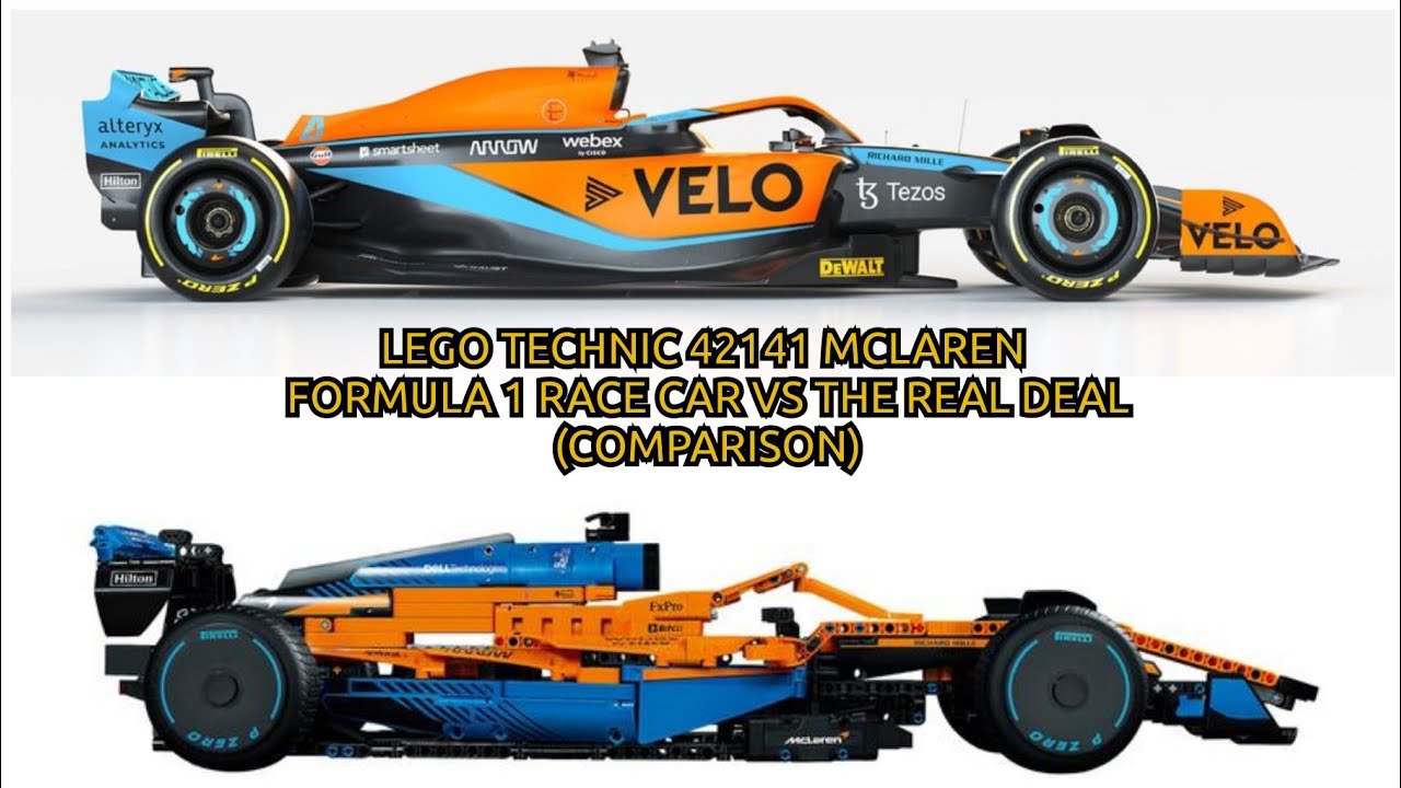 モルトversus LEGO Technic 42141 McLaren Formula 1 Race Car 2022 VS The Real