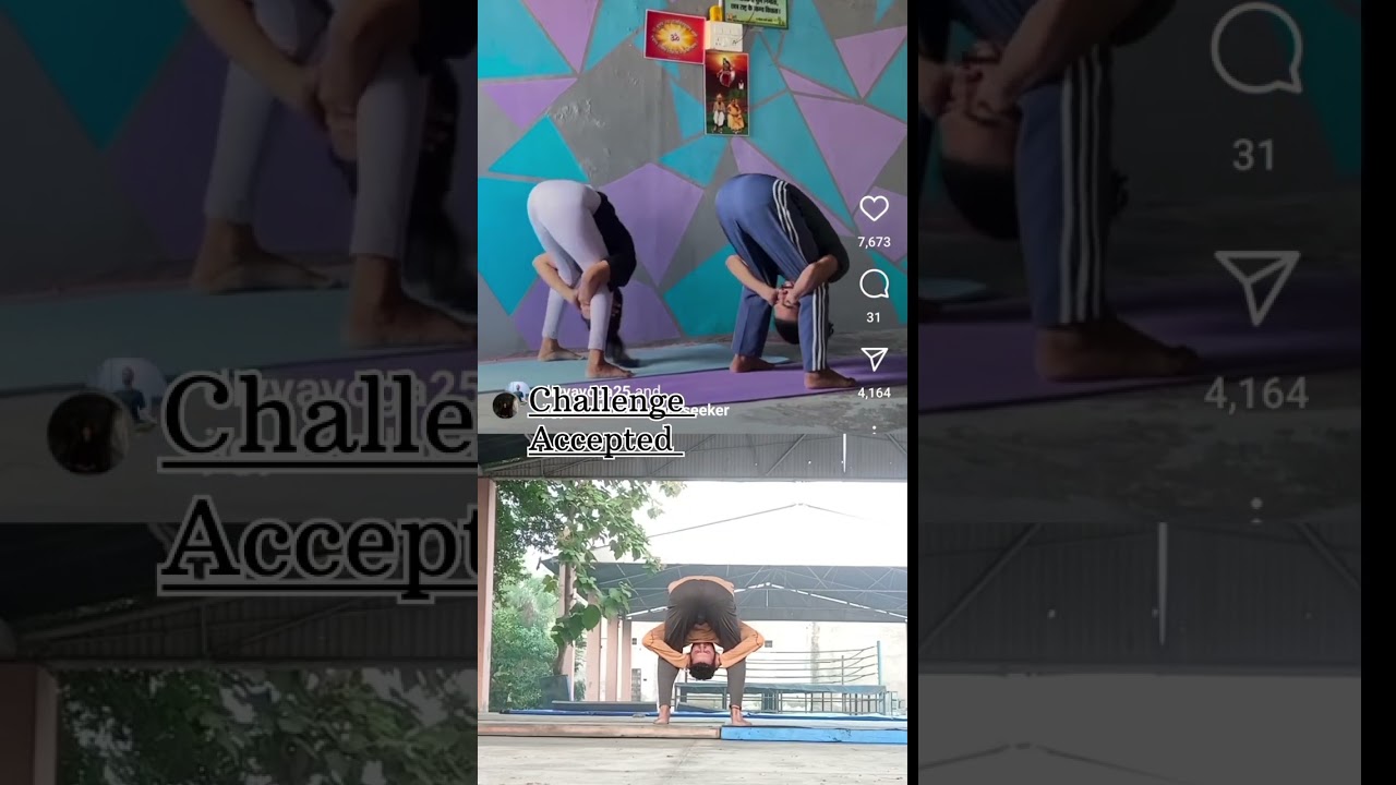 😁😜🤭Murga pose challenge accepted ||✅do it yourself ||✅ 