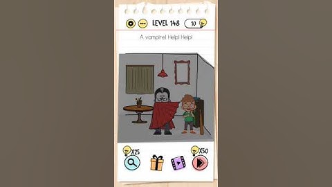 Brain test level 148 A vampire! Help! Help!