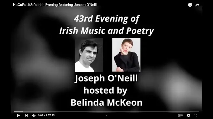 HoCoPoLitSo's Irish Evening featuring Joseph O'Neill
