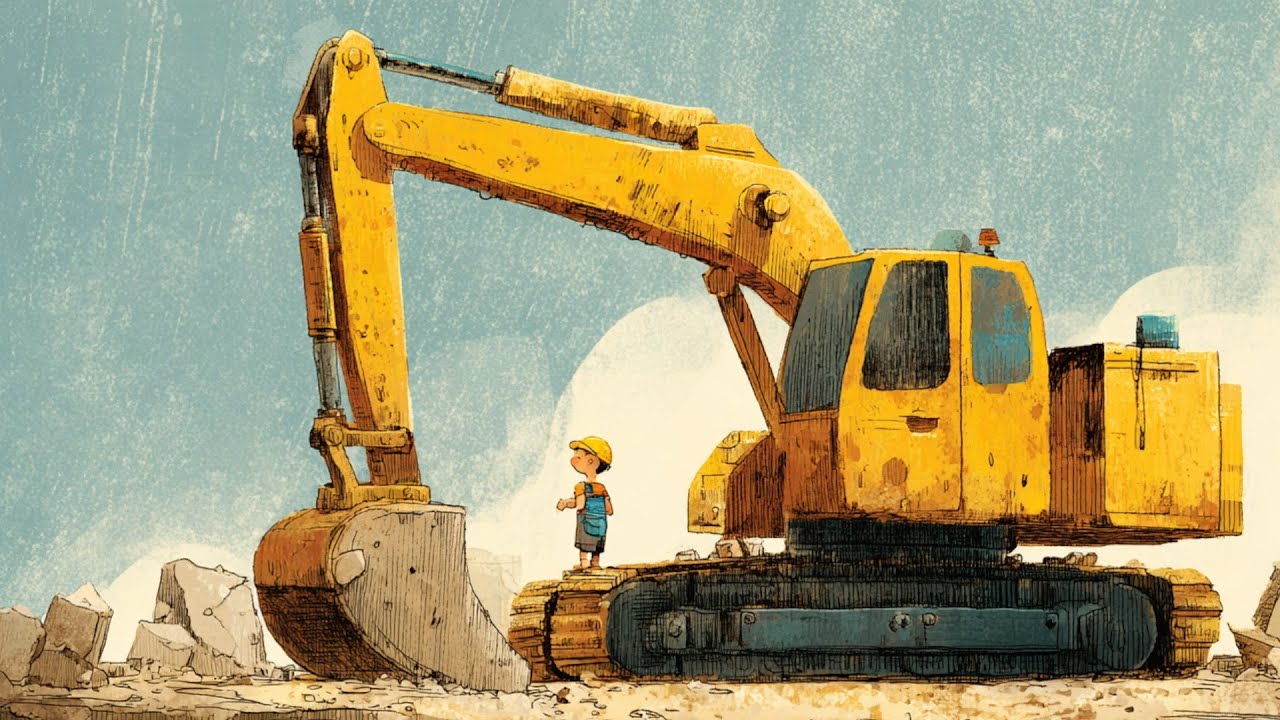 Plac Budowy – wesoła piosenka do tańca dla dzieci o koparce, dźwigu i walcu