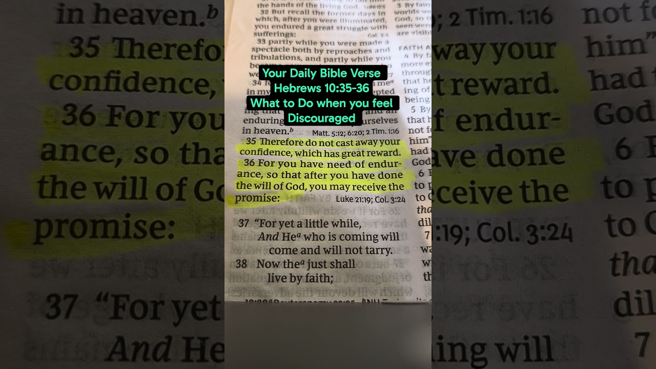 Verse of The Day Hebrews 10:35-36 #verseoftheday