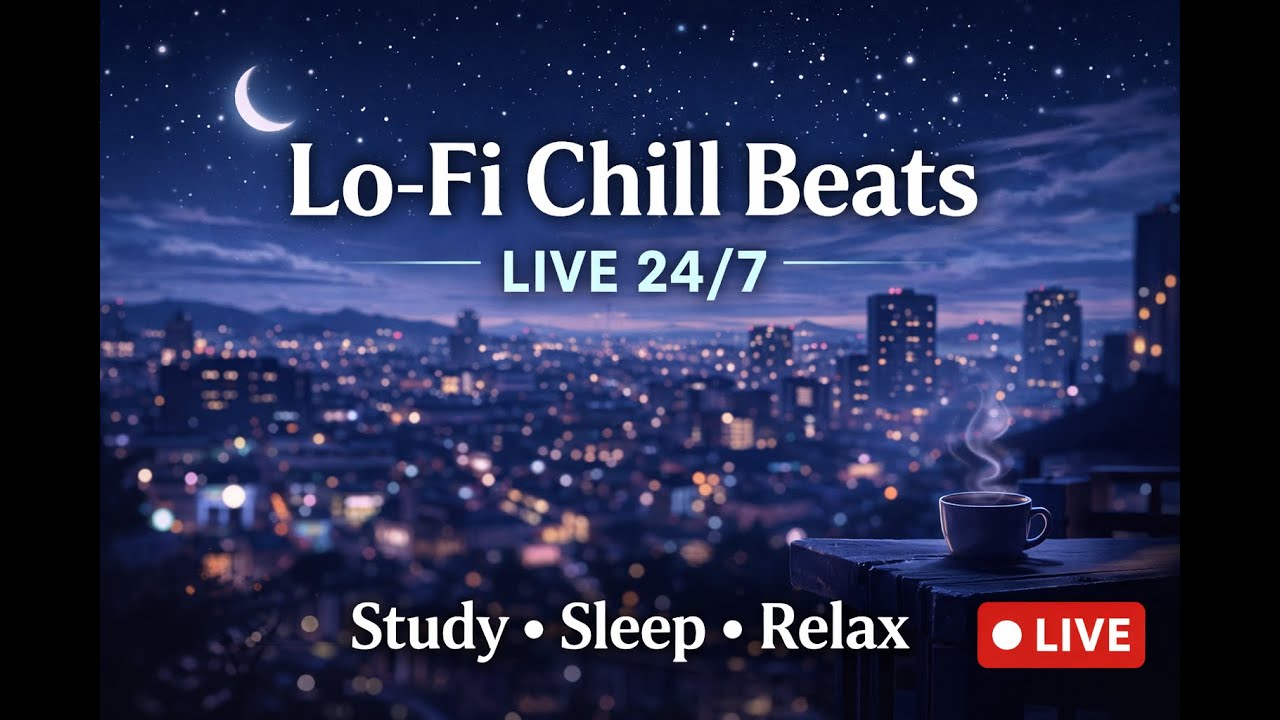 Lo-Fi Chill Beats LIVE 24/7 🌙 Dream Night Music for Study, Relax & Sleep