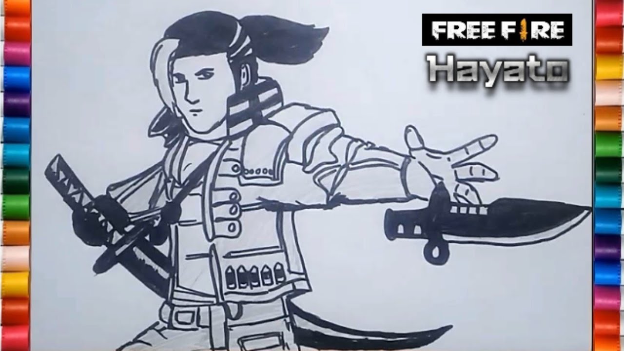 How To Draw Hayato Free Fire Drawing Free Fire Heroes YouTube