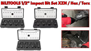 8-Piece Impact Torx Bit Socket Set 1/2 inch Drive, T30-T80, Cr-Mo Steel
