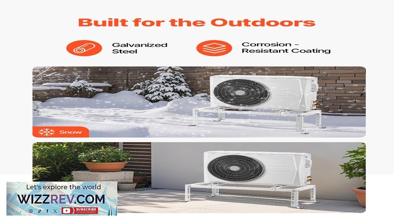 Mini Split Ground Stand Adjustable Anti Vibration for 9000 24000 BTU VEVOR US Review