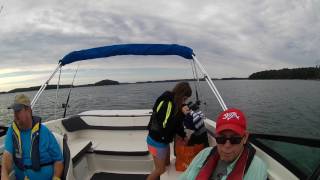 Richard Corey and daughter Martina Trolling for Stripers on Lake Lanier