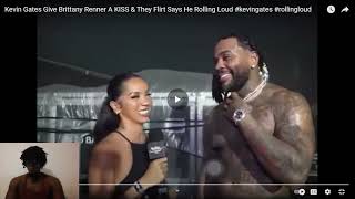 Kevin Gates Give Brittany Renner A KISS & They Flirt Says He Rolling Loud #kevingates #rollingloud