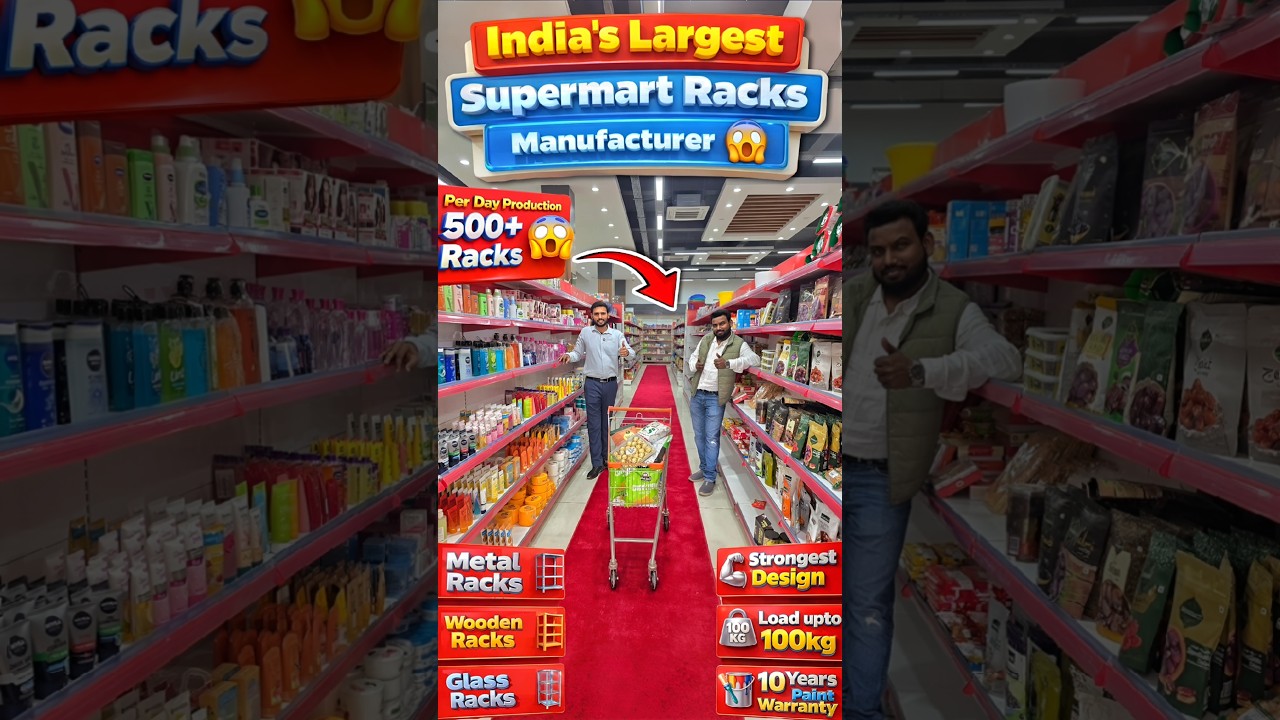 India's Largest Display Racks Manufacturer 😱 | Display racks for Supermart Grow your Business 🤩