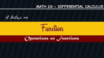 Operations on Functions