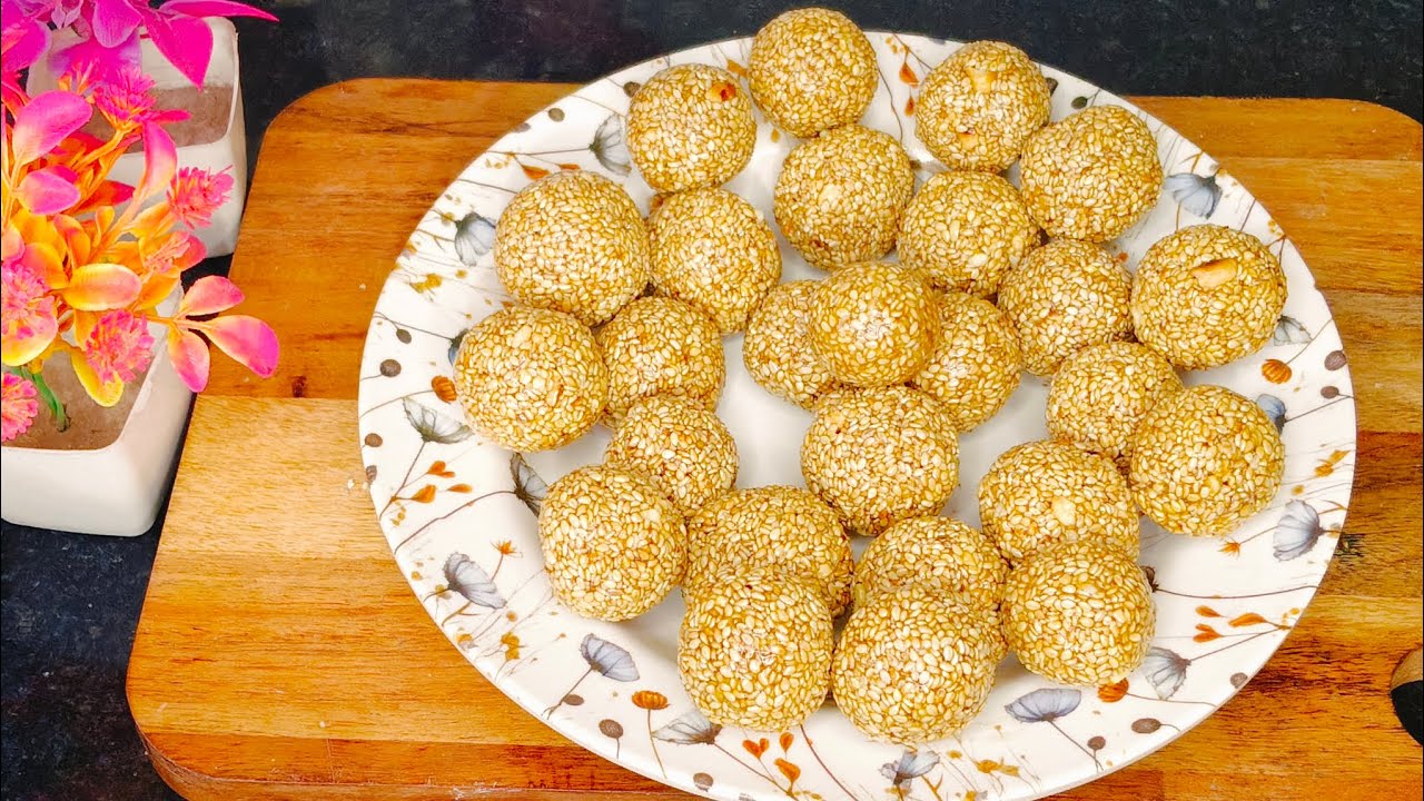 5 Min में बनाएं तिल गुड़ के यह हेल्दी और स्वादिष्ट लड्डू/Til gud ke laduu /Tilkut /Til ke laduu 