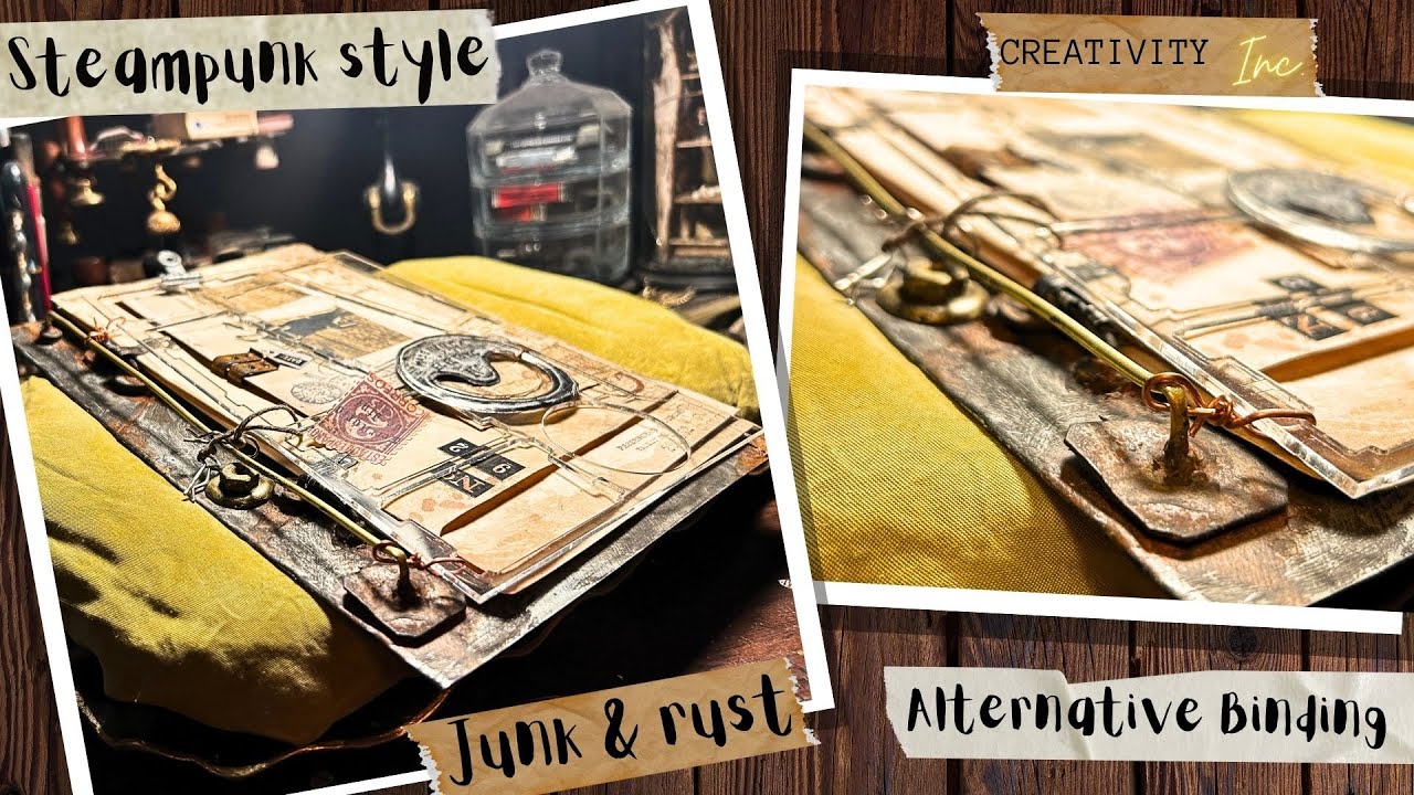 Steampunk style rusty trash journal alternative binding #artistic #rust ...