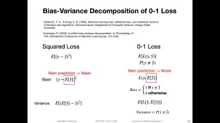 8.5 Bias-Variance Decomposition of the 0/1 Loss (L08: Model Evaluation Part 1)