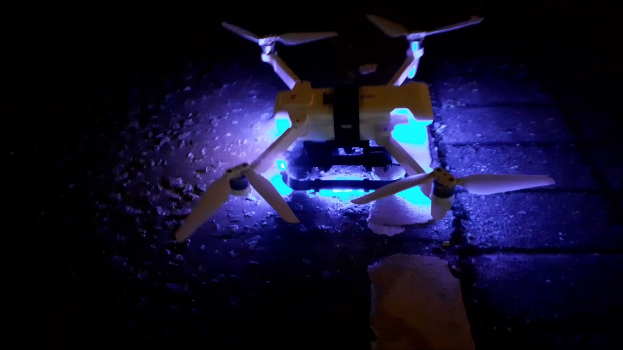 fimi x8se with custom remote led night lights, all weather skids