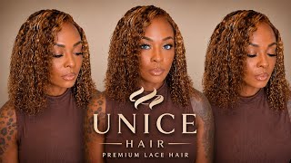 Amazon Wig For The Win Honey Blonde Highlight Side Part Curly Bob Wig 12 Unice Hair