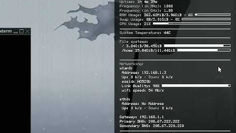conky setup example running on fluxbox