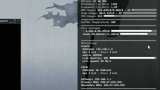 conky setup example running on fluxbox