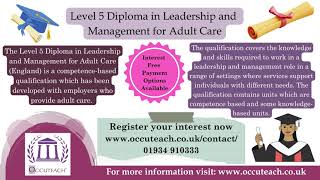 Level 5 Diploma in Leadership and Management for Adult Care