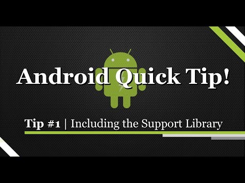 Android Quick Tip: Including the Support Library