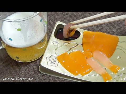 Sashimi and Beer themed candy kit | ASMR