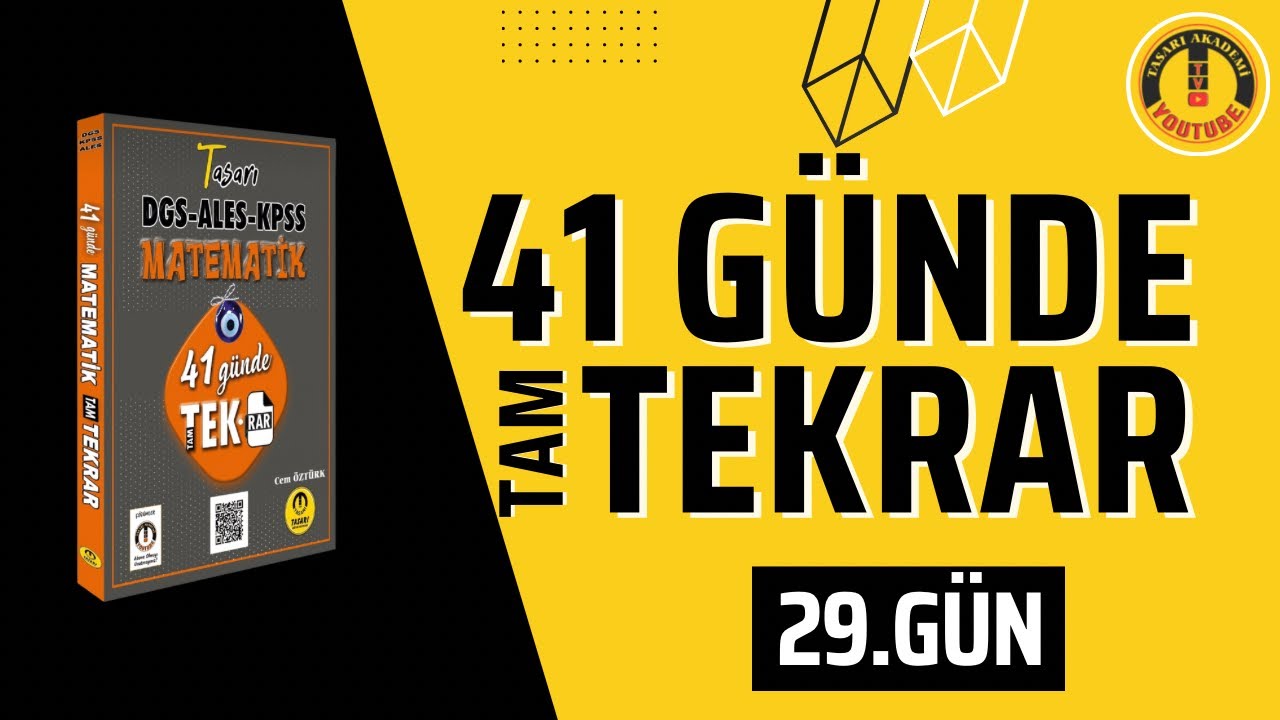 41 GÜNDE TAM TEK.RAR 29. GÜN (BASİT EŞİTSİZLİKLER)