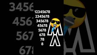 12345678 Challenge loop challenge 12345678 2345678 345678 45678 5678 678 78 8 shorts