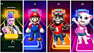 Tiles hop game, Nastya  vs Vlad and Niki vs Minions vs Mario # screenshot 4