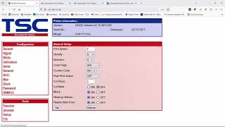 TSC DA320 Printer Setup / Configuration