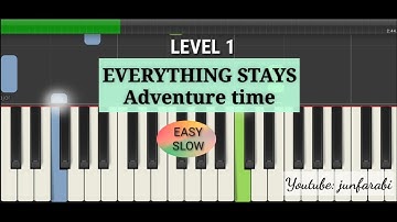 everything stays adventure Time piano slow - easy level 1