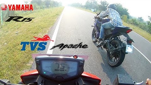Yamaha #R15v3 vs TVS #Apache RTR 160 4v || Drag race