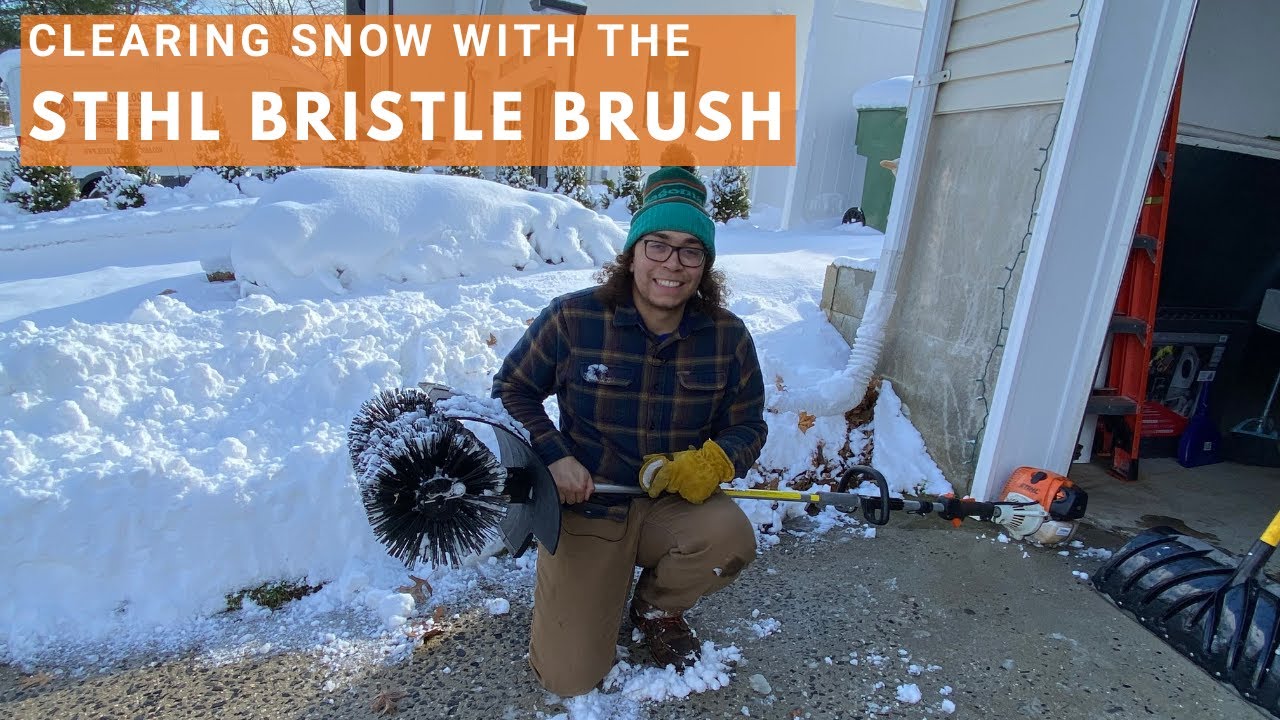 I FAILED at Clearing Snow with the STIHL Bristle Brush | Is it time to invest in a Snow Blower?