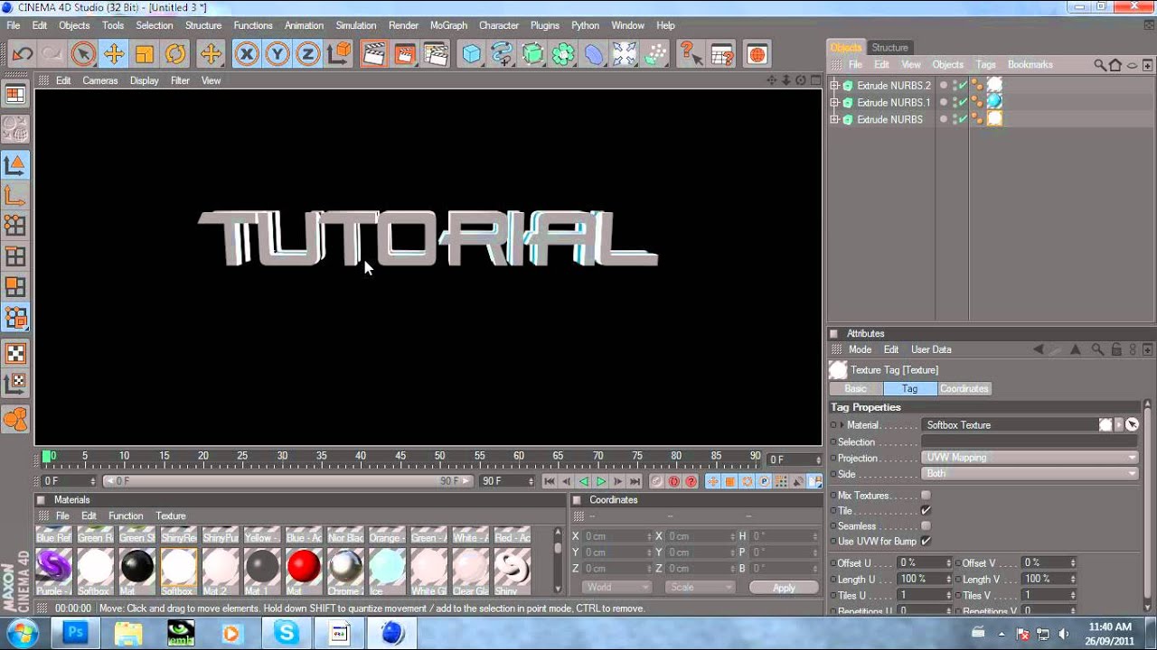 C4D Transparent Background and 3D Text Tutorial // byForzeh - YouTube