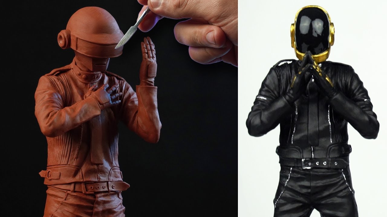 Sculpting DAFT PUNK Tribute - [ Timelapse ]