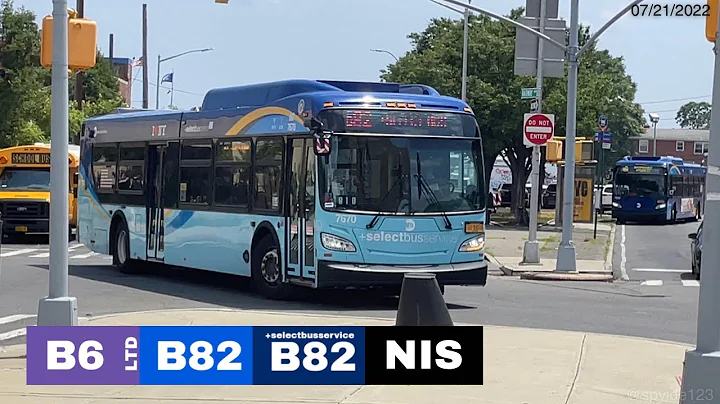 ⁴ᴷ⁶⁰ MTA NYC Bus: Mini Busfanning Action @ Cropsey Av/Bay 37 St (NIS, B6 LTD, B82, B82-SBS)