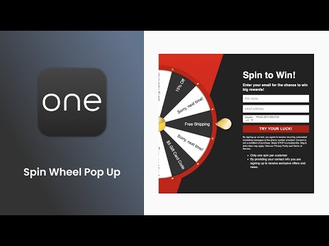 Spin Wheel Pop Up Tutorial | ONE App