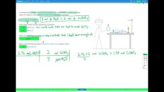 Chemistry - Stoichiometry with Moles & Mass - Limiting Reactant: Moles Only