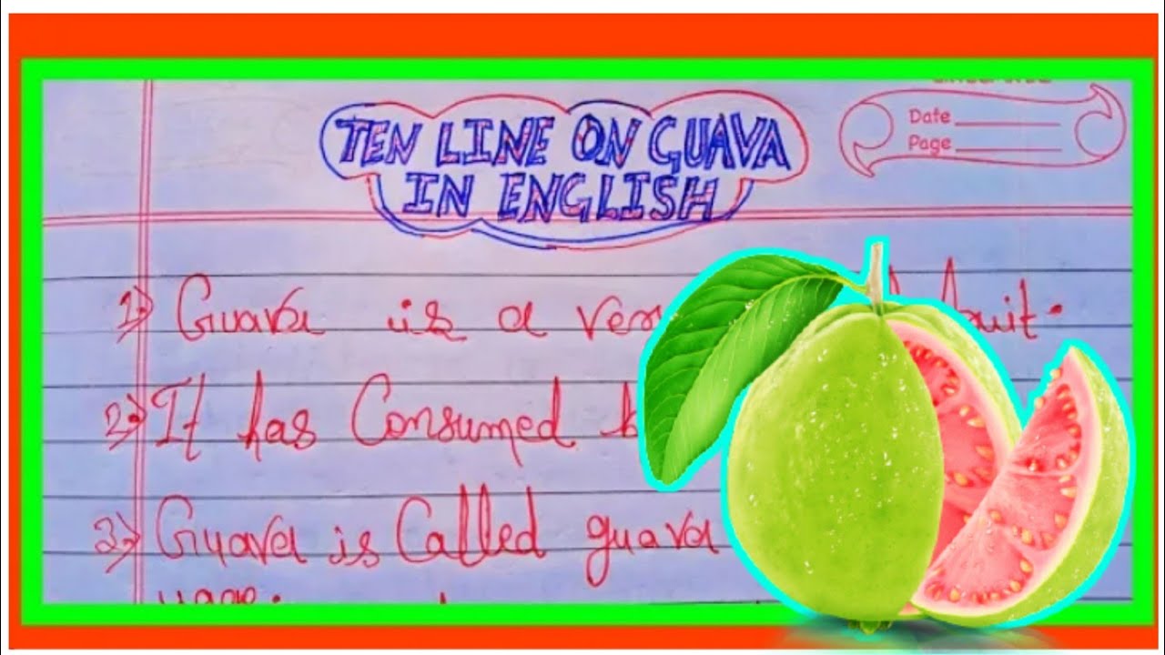 10 lines guava in English |short essay guava in English |guava per 10 line nibandh |The Guava(amrud)