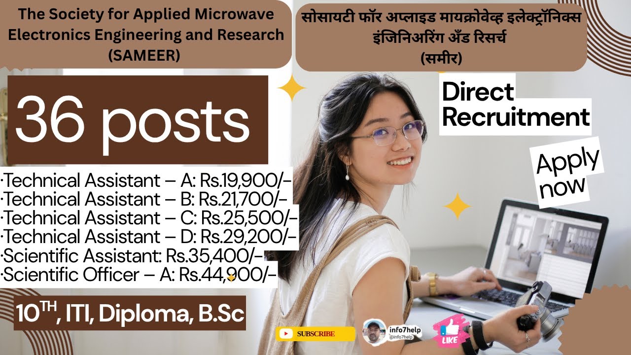 36 Technical Assistant|Scientific Assistant|The Society for Applied Microwave Electronics Eng &R.ch
