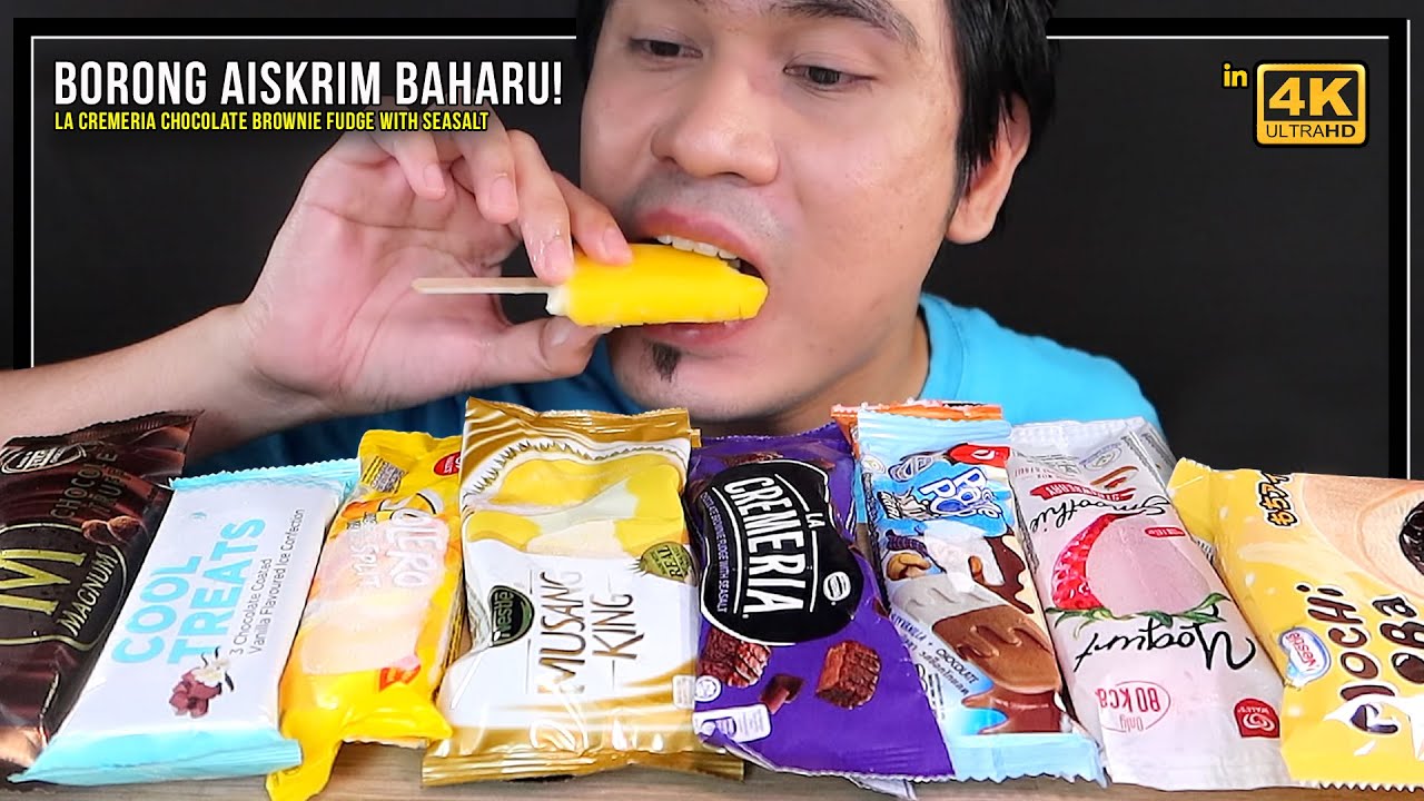 cara yang sebenar makan AISKRIM BATANG ! (Mukbang Malaysia) LA CREMERIA CHOCOLATE BROWNIE