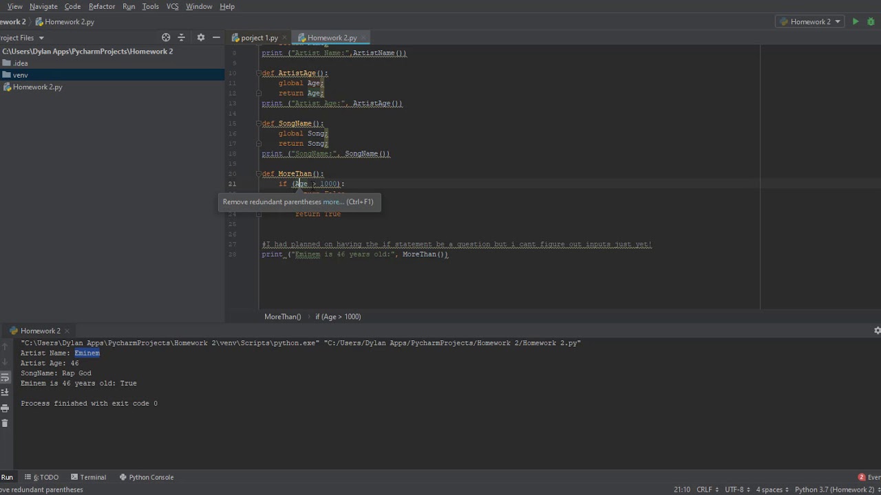 HomeWork #2 Python is easy - YouTube