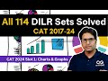 All 114 DILR Sets Solved | CAT 2017–2024 | CAT 2024 Slot 1: Charts & Graphs | Set 57 #cat2025