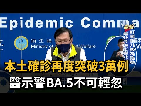 本土確診再度突破3萬例 醫示警BA.5不可輕忽－民視台語新聞