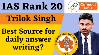 RAS Mains answer writing by Trilok Singh (IAS Rank 20)