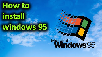 How to boot and install windows 95