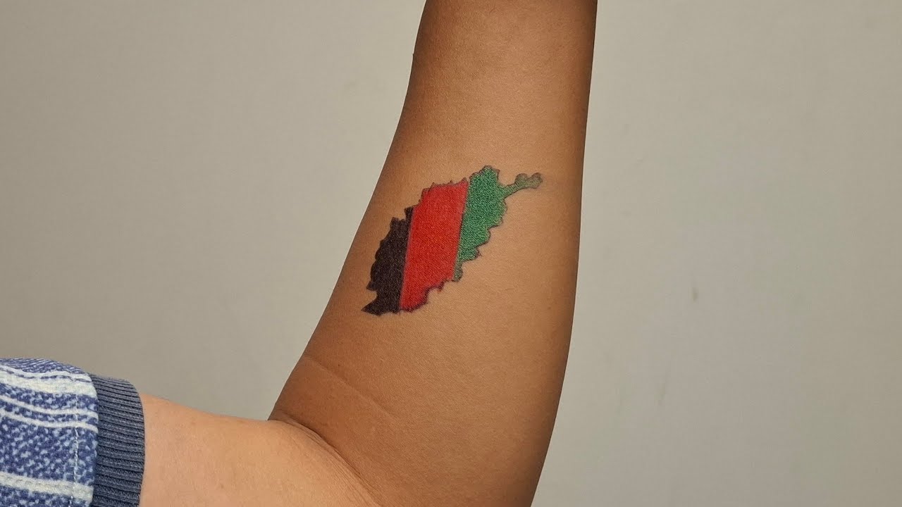 Powerful Afghanistan Flag Tattoo Design -Patriotism in Ink!