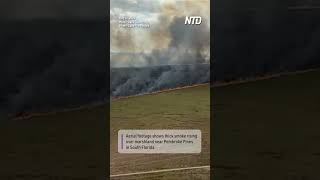 Fast Moving Everglades Fire Burns Thousands of Acres in South Florida