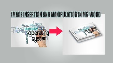 IMAGE INSERTION AND MANIPULATION IN MS-WORD