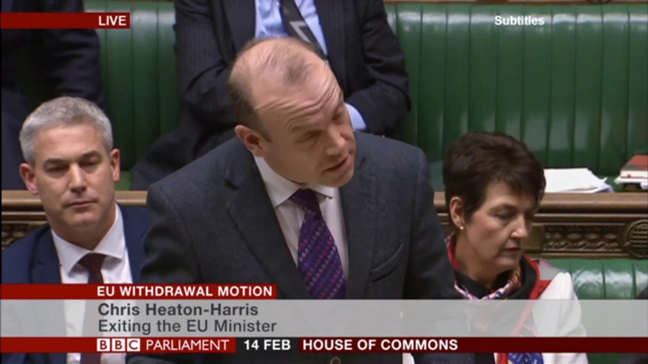 Brexit Minister Chris Heaton-Harris
